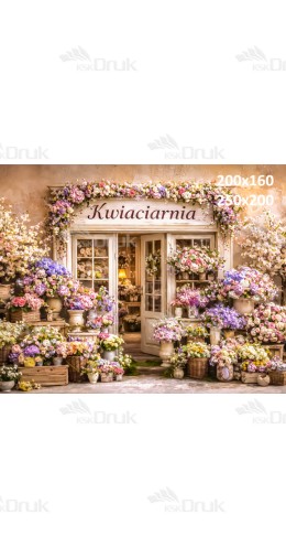 Tło fotograficzne „Kwiaciarnia pełna kolorowych kwiatów” | E829